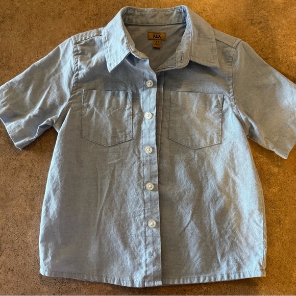 Kids Light Blue Button-Up Shirt - Picture 2 of 3